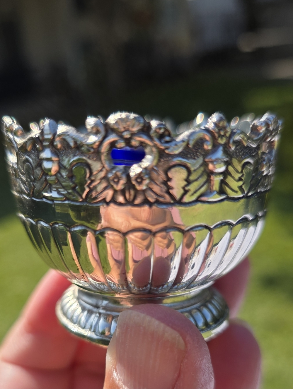 Vintage Raimond Silverplate Salt Cellar Set Of 2 – NIB Floral Pedestal